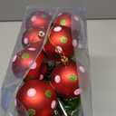 40 Pcs Christmas Balls Ornaments, 2.4 Inch Glittering Red Green White Ball Ornaments for Xmas Decorations, Plastic Striped Dot Hanging Baubles, Christmas Tree Pendants for Party Holiday Home
