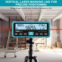 Kiprim DR120 Dual Laser Distance Meter with Bidirectional Laser Emission, Vertical Laser Marking Line, and Electronic Level, Measures in Meters, Feet, and Inches, 393ft/120m Range Rangefinder