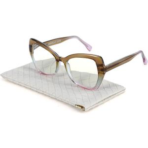 4 Pack Computer Reading Glasses Blue Light Blocking Anti Eyestrain Flexible Lightweight Square Readers for Women Men