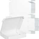FORBFAN 10x8x2 Shipping Boxes, 40 Pack White Mailer Boxes for Small Business, Medium Corrugated Cardboard Boxes for Mailing & Shipping