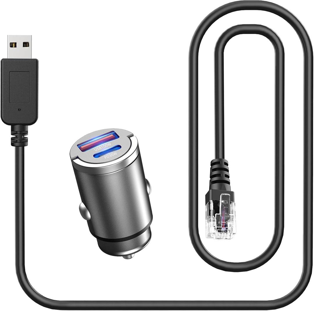 Radar Detector Cable, USB to RJ11 Plug Radar Detectors Charging Kit,for Escort Passport 7500 9500i Max360 Unide R4 DFR8 Beltronics Cob'r'a DualPro 360 Radenso XP etc Radar Detector(RJ11-3.3FT)