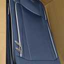 Traveler's Choice Lares Softside Expandable Luggage with Spinner Wheels, Navy, Checked 30-Inch