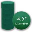 FLOFARE Pack of 6 Round Floral Foam Blocks for Fresh and Artificial Flowers, Each (4.5" X 1.5"), Dry & Wet Green Flower Foam for Flower Arrangements & Florist Supplies
