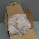 Ultra Soft Cozy Faux Fur Throw Blanket, Fuzzy Plush Thick Bubble Blanket, Oversize Luxury Fluffy Blanket for Couch, Bed, and Living Room, 60x80 Inches, Tie-Dye Light Taupe (Twin)