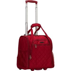 Rockland Melrose Upright Wheeled Underseater Luggage, Red, Carry-On 15-Inch