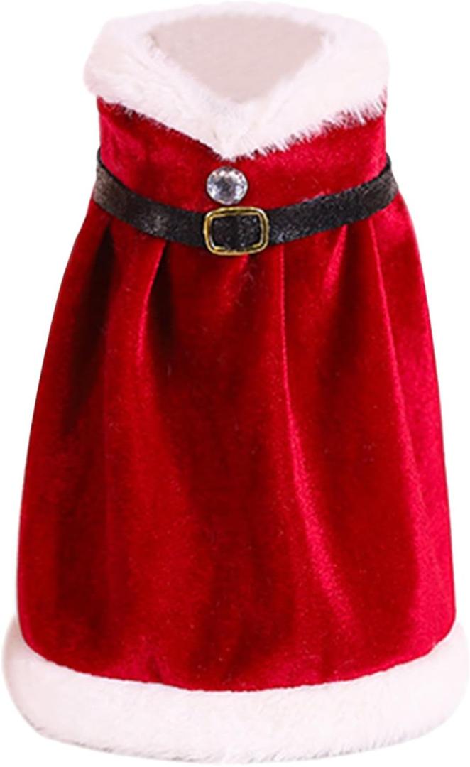 TOVINANNA Christmas Bottle Cover: Adorable Plush Bottle Red Sweater Dress for Xmas Holiday Party Decorations - Reusable Xmas Beer Can Sleeve for Festive Celebrations