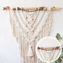 100pcs Large Hole Wooden Craft Beads, 5 Colors Natural Wood Beads for Hair, 9 x 10 mm Vintage Loose Spacer Round Jewelry DIY Beads for Macrame, Bracelets, Handmade Decor