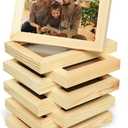 Vumdua 10 Pack Wood picture frames for crafts, Unfinished Wood Photo Frames, Craft Frames Set For Arts Crafts, DIY Painting Projects - For Adults and Kids Craft (5 x7 Frame Size Holds 4 x6 Pictures)