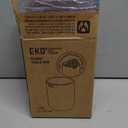 EKO Fandy 0.4 Gal/1.5L Mini Tabletop Trash Bin with Swing-Lid, Desktop Trash Can for Bathroom Countertop, Vanity, Coffee or Office, Small Garbage Bin (Black)