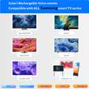 Replacement for Samsung Remote Control for Smart TV, Rechargeable Samsung Solar TV Remote 2025-2018, Universal, Fast Charging, Solarcell, Free USB C Cable, Voice, Bluetooth. 2-Year 