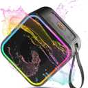 Portable Bluetooth Speaker, Wireless Speaker with Lights, Built-in Mic Bluetooth 5.3, Portable Wireless Up to 10H Playtime, Powerful Crystal Clear Punchy Bass, for Home/Outdoor/Party/Birthday Gift