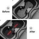 2PCS Car Cup Holder Coaster Compatible with 2019-2025 Toyota RAV4 Silicone Non-Slip Cup Holder Coasters for Toyota Interior Accessories(Black&Red)