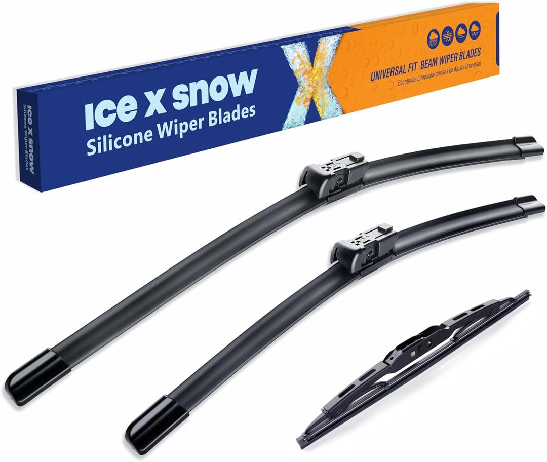 ICEXSNOW® Silicone Windshield Wiper Blades Replacement for 2013-2023 Chevrolet CHEVY Trax / 2013-2022 Buick Encore (Pack of 3) Automotive Replacement Windshield Wiper Blades, 26"+14"+10"(10-1)