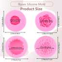3 x 3D Flower Silicone Molds Bloom Rose Silicone Molds Peony Molds For Soap Making Chocolate Candy Polymer Clay Gum Paste Cake Decorating Set of 4