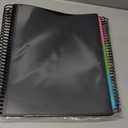 Samsill 2 Pack Deluxe 24 Pocket Spiral Project Organizer with Inner Zipper Pouch, Customizable Front Cover, 12 Dividers with Erasable Write-On Tabs in Fashion Colors, Plastic Folders with Pockets