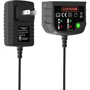 20V Charger Compatible with Black and Decker 20V Max Lithium Battery LBXR20 LBXR2020 Charger Replacement for Battery Charger LCS1620 BDCAC202B for Drill Battery