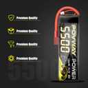 Lipo Battery 5500mAh 3S RC Battery 11.1V 80C with T Plug Softcase for RC Cars, RC Truck,Helicopter, Airplane (5500 3S 80C-T Plug softcase)