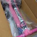 ELECOSMOS Safe Electric Scooter for Kids 4+, Balance for Beginner, Thumb Throttle, Flash Deck, Extra Wide Light Up Big Wheels, Adjustable Heights, 5 MPH Safe Speed, Pink