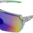 SummitRush Polarized sports sunglasses suitable for men and women with myopia, driving fishing mountain bikes sunglasses UV400 protection adjustable nose support sunglasse (Grey blue)