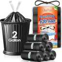 2 Gallon 120 Counts Strong Drawstring Trash Bags Garbage Bags by RayPard, Small Trash Bin Liners for Home Office Kitchen Bathroom Bedroom, Black