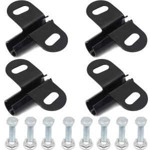 AR-PRO Wheelbarrow Axle Bracket Set (4-Pack) - Compatible with 5/8 Inch Wheelbarrow Axles - 3.27-Inch Wide by 2.17-Inch Long Bracket - Complete Set Includes Bolts and Nuts