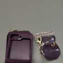 Phone Case for Moto Razr 50/Moto Razr 2024 Wallet Cover with Ring and Crossbody Wrist Strap Lanyard Credit Card Holder Slot Stand Cell Leather Purse INE-LX1 Razor Razer Women Men Girls Dark Purple
