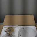 Modern Wall Sconce Set of 2, with Creamy-White Fabric Flower and Antique Brass Brush Paint Finish Shade for Vanity Stairway Fireplace Kitchen Living Room Bedside (Hardwire)