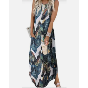 ANRABESS Women's Casual Loose Long Sleeveless Sundress with Pockets 2XL NEW nWT, Size M