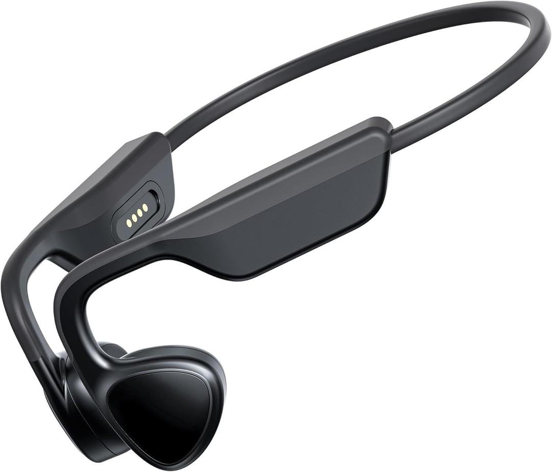 Bone Conduction Headphones,Open Ear Headphones Bluetooth 5.3 with Mic,Bone Conduction Earbuds 12Hrs Playtime,IPX7 Sweatproof Waterproof Sport Earphones for Running,Walking,Cycling,Gym