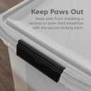 IRIS USA Airtight Dog Food Storage Container, WeatherPro, Up to 50 lbs, Removable Wheels, for Dog Cat Bird and Other Pet Food Storage Bin, Keep Fresh, Translucent Body, Made in USA, Clear/Gray