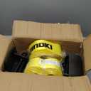 SALUINOKI 4 Pack Trailer Stake Pocket Winch Flatbed Kit with Anti-Loss Cord, Capacity 16,200 lbs Utility Flatbed Accessories, Include 4 inch Flatbed Winch Straps 30 Ft Yellow for 2x4 Stake Pockets