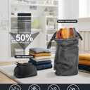 Travel Laundry Bag, Pump-Free Vacuum Compression Dirty Clothes Bag, Small Reusable Waterproof & Washable Laundry Bag, Wet and Dry Bag, Ideal for Suitcases, Road Trip Essentials (1 Pack) Black