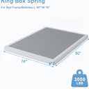 HOBINCHE Low Profile Box Spring King Size, 3 Inch Box Spring for King Bed, Heavy Duty Mattress Foundation, Metal Bed Base/Noise Free/Non-Slip/Easy Assembly