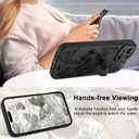 for iPhone 15 Case with Finger Strap Holder, Cute Cool Butterfly Print Pattern Design for Women Men, Shockproof Anti Scratch Hand Kickstand Protective Cover, Gray