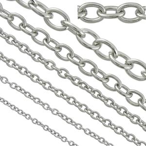 16.5ft 6mm Width Stainless Steel Rolo Cable Chains Findings Fit for Jewelry Making &DIY (SC-1027-E)