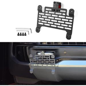 Front License Plate Bracket Compatible with Rivian R1T/R1S 2025 2024 2023 2022, License Plate Holder License Plate Frame Mounting Accessories for Rivian Tow Hook