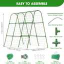 Cucumber Trellis for Raised Bed, U-Shape Metal Garden Trellis for Climbing Plants Outdoor, 51.5''Lx50.5''Wx44''H Rust-Proof Vegetable Peas Trellis for Bean Pole