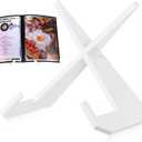 Menkxi Acrylic Cookbook Stand for Kitchen Counter Cookbook Recipe Book Holder for Multifunctional Display Tabletop Kitchen Counter Decor, 6.5 x 8.5 Inches(White)