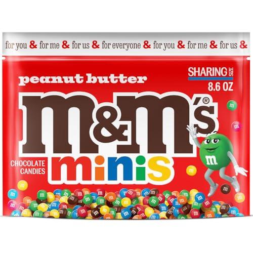 M&M'S MINIS Peanut Butter Milk Chocolate Snacks, Candy Bulk, Sharing Size 8.6 Oz Resealable Bag,2pcs M&M'S MINIS Peanut Butter Milk Chocolate Snacks, Candy Bulk, Sharing Size 8.6 Oz Resealable Bag,2pcs