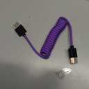 4K 8K 60p Cable Type A HDMI 2.1 to HDMI Braided Coiled for Atomos Ninja V SmallHD Blackmagic Portkeys Feelworld Monitor Fuji X-T5 Sony FX30 A7R5 Canon Nikon Z9 Camera Purple