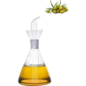 HAIZEEN 9 oz/250 ml Glass All-Purpose Cruet, Glass Oil Decanter and Cruet for Kitchen and BBQ oil dispenser bottle for kitchen Cooking Oil Dispenser Oil Bottle (8.5 Ounces)