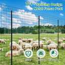 FOREHOGAR Metal Fence Post Black Splicing 7 feet, Pack of 8, T Posts for Fences Wire Mesh, No Dig Steel Stakes Fencing for Garden Yard Farm Outdoor Light Duty