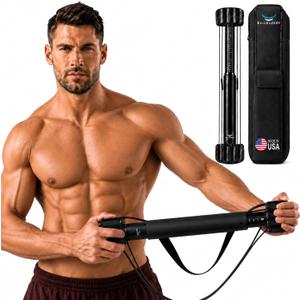 Bullworker X5 Pro 28" Isometric Exercise Equipment, Portable Gym Trainer 0 to 150 lbs Variable Resistance, Upper Body Workout, Chest, Arms, Back, Shoulder & Abs Gear for Men & Women