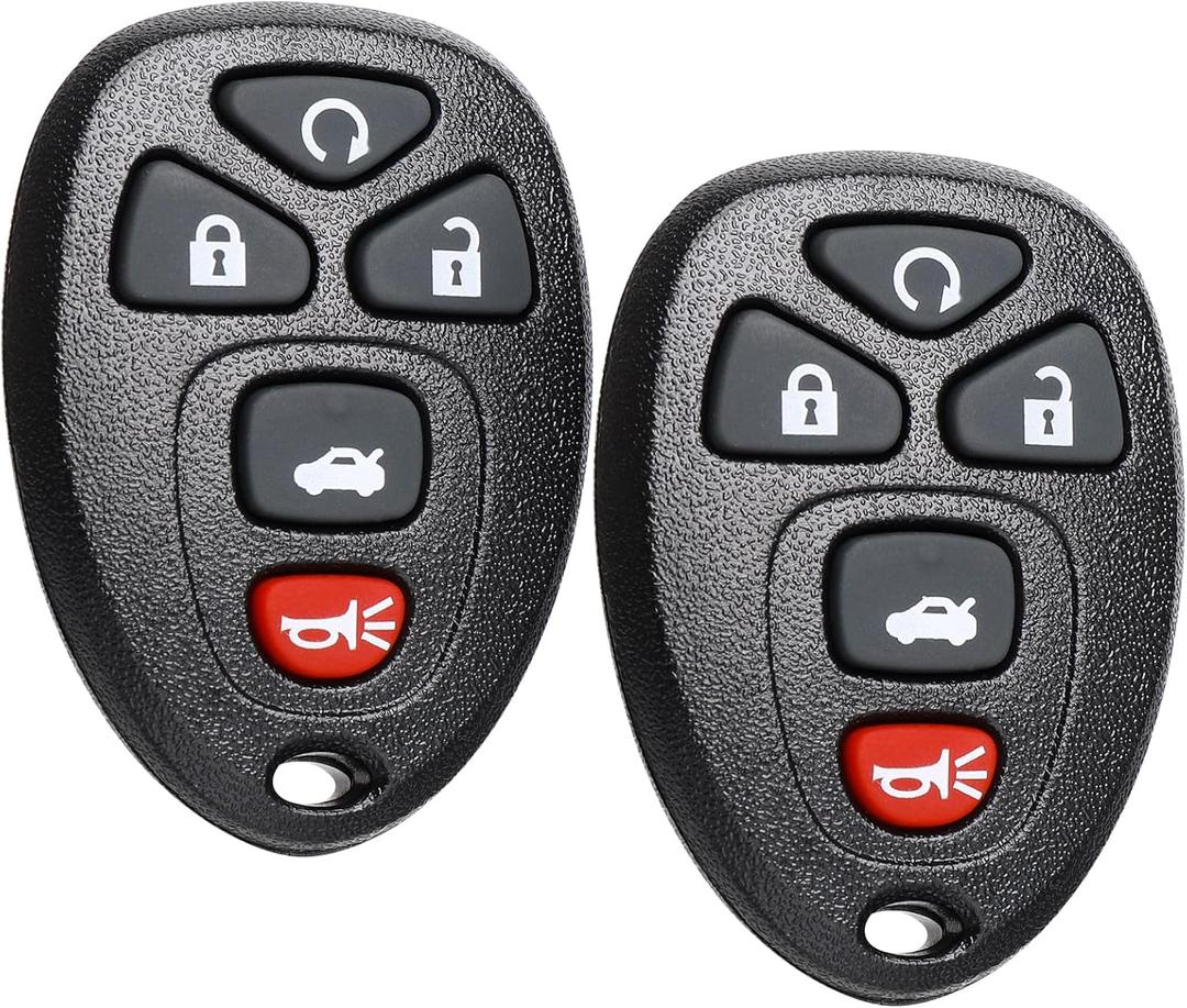 Key Fob Replacement for 06-10 Chevrolet Cobalt, 04-12 Chevy Malibu, 07-09 Pontiac G5, 05-10 G6, 05-08 Grand Prix, 07-10 Saturn Aura Sky, 05-09 Buick Lacrosse Car Keyless Remote, KOBGT04A, 5 Btn, 2Pcs