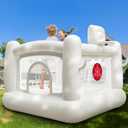 White Bounce House for Toddler Indoor Bouncy Castle Toddler Bounce House PVC Waterproof Materials Easy to Clean Outdoor Backyard for Kids Ages 3-6 68 x 68 x 58.2 inch Built to Last & Safety