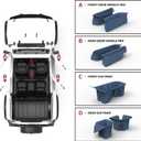 Jeep Wrangler JL Custom Silicone Liners - Full Coverage of Door Handles and Cup Holders for 2018-2026 Wrangler JL 4 Door(Not for JL Unlimited Rubicon), Interior Accessories (Blue,7-Piece Set)