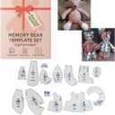 2 x 18in Memory Bear Patterns for Sewing - Memory Bear Bunny Acrylic Template Cutting Ruler Set - Gifts for Christmas Birthday Decorations