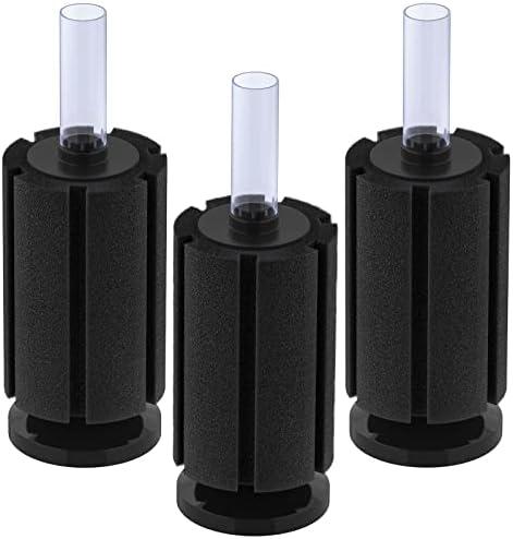 Pawfly Aquarium Bio Sponge Filter Quiet Betta Fry Shrimp and Small Fish Foam Filter for Fish Tanks up to 20 Gallons, 3 Pack