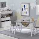 Delta Children 4-Piece Toddler Playroom Set, Grey/White, Onesize