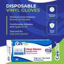 CARE PLUS Vinyl Gloves Clear Small Size 1000 Count | Heavy Duty, Non-Sterile, Powder-Free, Latex-Free Rubber | Food Prep, Kitchen & Cleaning Gloves, Ideal for Professional Use (S)